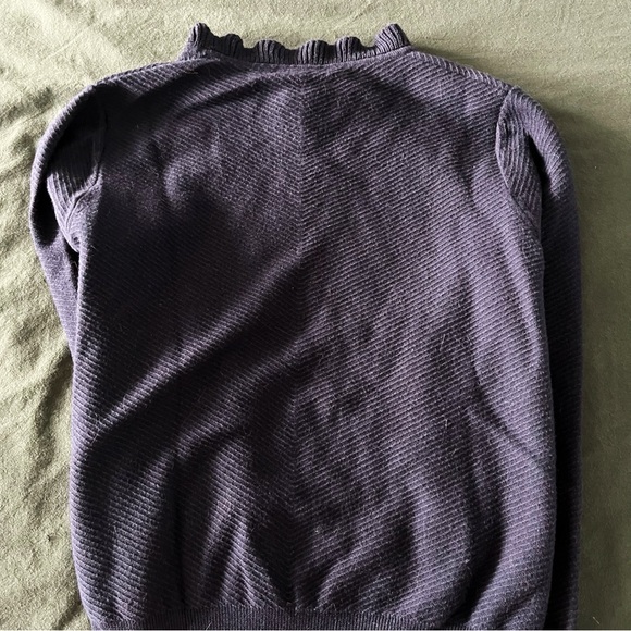 J. Crew ruffle ribbed sweater - Picture 3 of 5